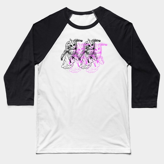 Rocke pink echo Baseball T-Shirt by BradyRain